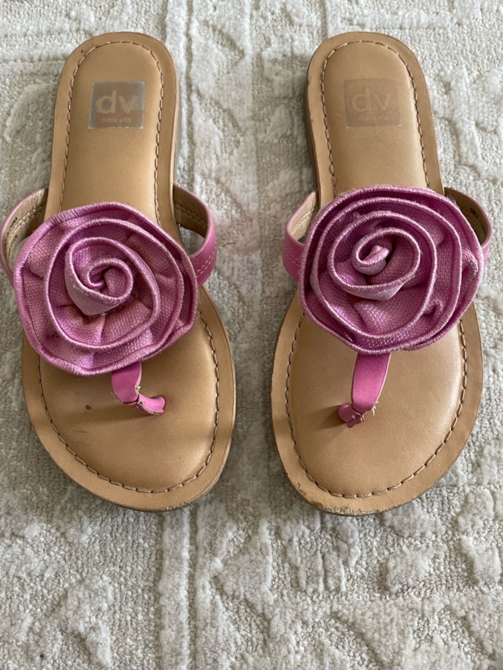 DV by Dolce Vita Pink Rose Slide Sandals